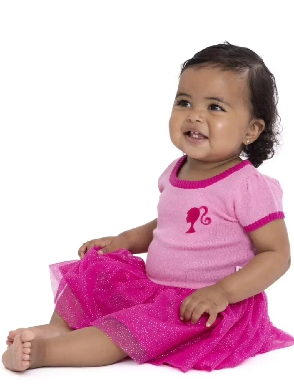 Barbie Baby Girl Pink Sweater Dress